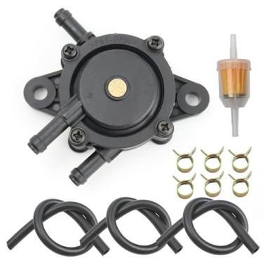 Imagem de Lssapr Bomba de combustível 808656 com filtro de óleo e substituição de mangueira para Kohler 17HP-25HP BS JD Golf Cart Cortador de grama Cub Cadet Mikuni Engine
