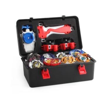 Imagem de Lançamento do conjunto Beyblades Metal Fusion com caixa de armazenamento 12 estilos +3