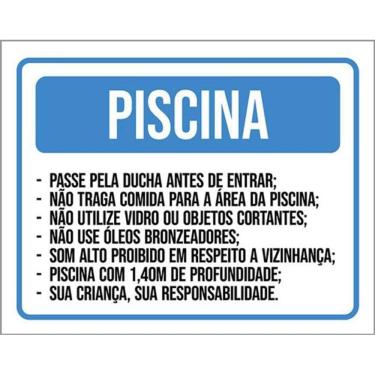 Imagem de Kit 3 Placas Piscina Ducha Comida Vidro Óleos Som Alto