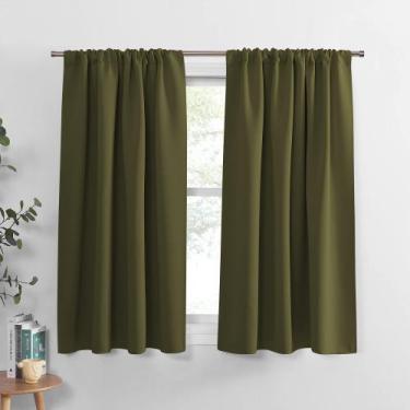 Imagem de Cortinas Blackout PONY DANCE com isolamento térmico verde oliva