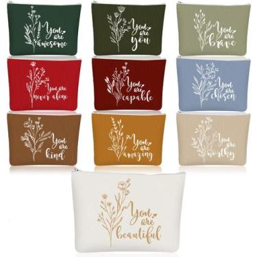 Imagem de Bolsa de cosméticos Coume Boho Bolsa de maquiagem em tela 23x15x4 cm 1