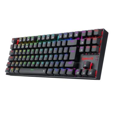 Imagem de Teclado Mecânico Gamer Redragon Kumara Pro RGB Switch Marrom Preto - K552RGB-BRS-B
