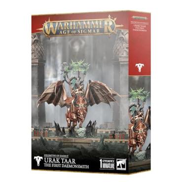 Imagem de Warhammer Age of Sigmar Urak Taar The First Daemonsmith – Mounted Infernal Taurus Plastic Miniature Kit, 76 Components, 130mm Round Base – Unpainted