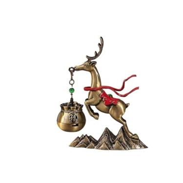 Imagem de Porta-incenso decorativo Queimador de incenso pequeno pendurado em liga de zinco e cobre retrô para sala de chá, decoração artística