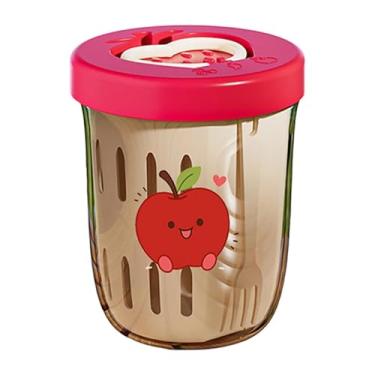 Imagem de FytStycale Copo portátil reutilizável para salada de frutas com alça, ideal para armazenar frutas e com cesto de drenagem, perfeito para escritório, e, Style C