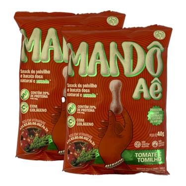 Imagem de Kit 2X: Biscoito de Polvilho Tomate e Tomilho Mandô Aê 40g