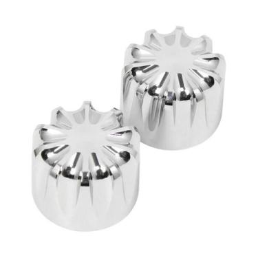 Imagem de Capa De Parafuso Do Eixo Dianteiro Em Cromo Preto CNC Para Harley Spor