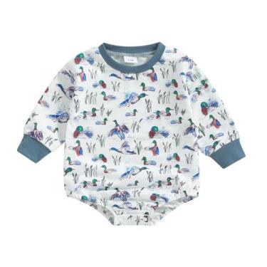 Imagem de Roupa de bebê Romper Pudcoco Duck Hunting unissex de 6 a 12 meses