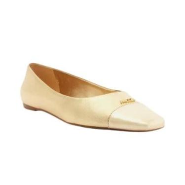Imagem de Sapatilha Dourada Cap Toe Bico Quadrado Arezzo-Feminino