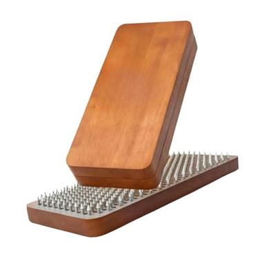 Imagem de UGPLM Prancha de Massagem para os Pés Board, Portátil, com Pregos para Acupressão e Meditação. Prancha de de Madeira.