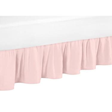 Imagem de Blush Pink Queen Saia para cama para meninas Coleção Amelia Conjuntos de cama