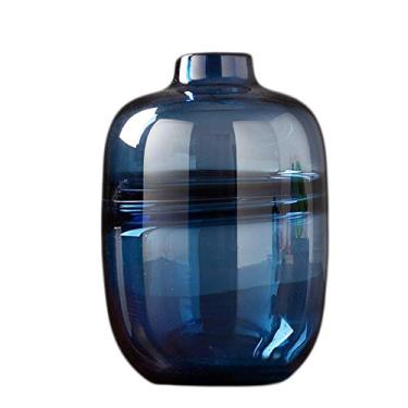 Imagem de YYBOES Vaso de vidro para vaso de flores Hometransparent arranjo de flores de vidro decoração de casa borda dourada vida floral mais brilhante design de cor neutra vidro decoração de casa (cor: B) fo