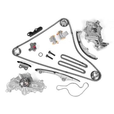 Imagem de Kessocco Kit de corrente de distribuição com bomba de água e bomba de óleo AW6023 para Ford Edge Taurus Lincoln MKZ 2007-2010 e mais motor 3,5L 3,7L V6 AT4Z-6306-A