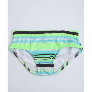 Imagem de Sunga Infantil Estampa Listrada Marisa Tam 4 a 10-57087 - MR, 8, Verde