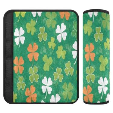 Imagem de Burbuja Capa para cinto de segurança de carro St. Patrick Clover Protetor de cinto de segurança de carro macio confortável para alça de ombro de assento de carro, 1 par médio
