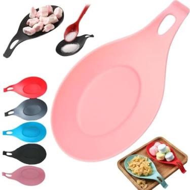 Imagem de Descanso de colher de silicone para fogão – Suporte de utensílios de cozinha resistente ao calor para lava-louças para utensílios grandes, fácil de limpar para fogões de vidro de cozinha e fogões de