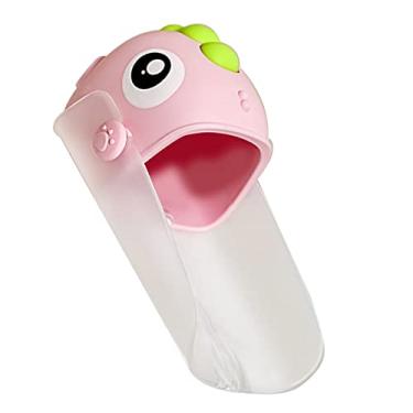 Imagem de Cryfokt Extensor de Torneira para Crianças, Extensor de Banheira Em Formato de Dragão Fofo para Banheiro Infantil de 13,5 Cm (Rosa)