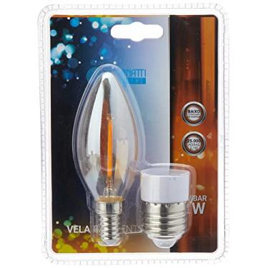 Imagem de VELA LED FILAMENTO E14+E27 2W AMBAR 127V/220V