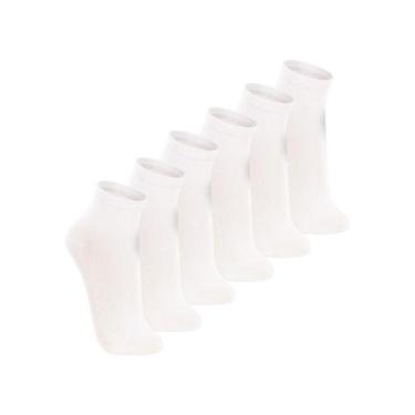 Imagem de Kit com 6 Pares de Meias Cano Médio Lupo 4200-088, Branco
