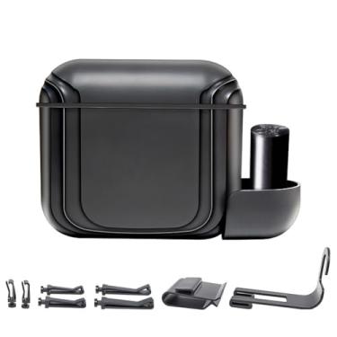 Imagem de SANMLX Lixeira de carro com tampa, mini organizador de lixeira, lata de lixo à prova de vazamento com 1 rolo de sacos de lixo, suportes em portas, encosto de assento, saída de ar