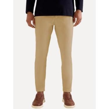 Imagem de Calça Reserva Masculina de Sarja Casual Iron Cáqui-Masculino