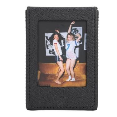 Imagem de aqxreight Estojo de Armazenamento de Suporte de Imagem PVC 50 Folhas de Grande Capacidade Caixa de Armazenamento de Cartão Fotográfico de 3 Polegadas Preto ou Cartões Polegadas etc. é um Estojo de para Lata de Fotos 3 de Suporte de Imagem (Preto)