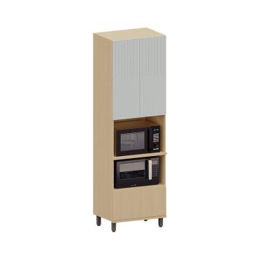Imagem de Paneleiro 100 MDF 2 Portas 1 Gaveta com Espaco Torre Quente 70cm Aura Luciane Moveis