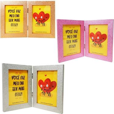 Imagem de Porta Retrato 10X15 Duplo De Mdf Tmd Vertical