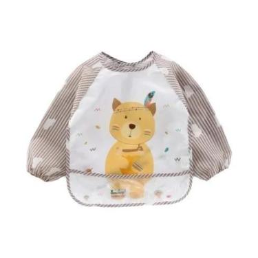 Imagem de Avental De Arte Impermeável Para Crianças Com Mangas Longas E Bolso Pa