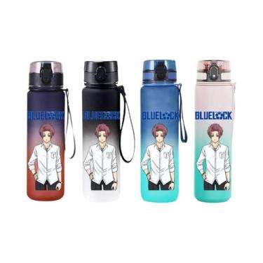 Imagem de Copo De Água Blue Lock Anime 650ML Garrafa Esportiva Com Tampa Flip-to