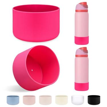 Imagem de LUCKINEE 2 peças de base protetora de silicone para bota Owala FreeSip Twist and Flip Flask 947 ml e mais outras garrafas de água com diâmetro inferior de 8,4 a 8,7 cm