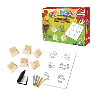 Imagem de Carimbos de Madeira Fazendinha - Pais e Filhos