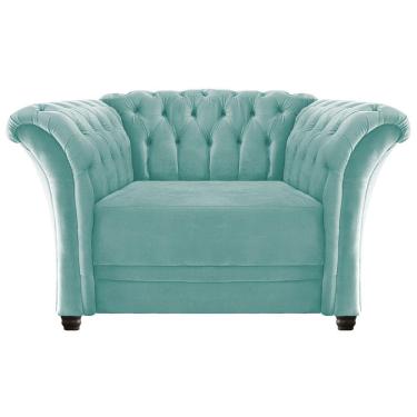 Imagem de Poltrona Decorativa Chesterfield Azul Tiffany