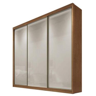 Imagem de Guarda Roupa Casal Medelim 3 Portas 6 Gavetas Cumaru 25 Fendi - Novo Horizonte