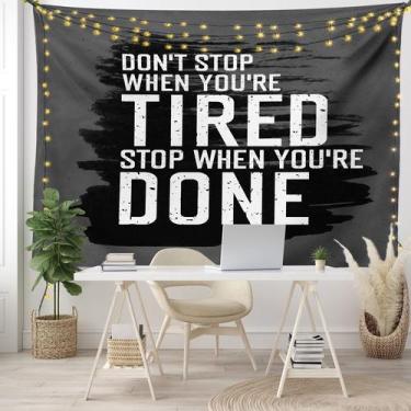 Imagem de Tapeçaria para pendurar na parede Fitness Motivation 150 cm x 130 cm -