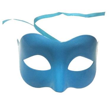 Imagem de Máscara de cosplay azul para festa, adereços de Halloween, metade do r