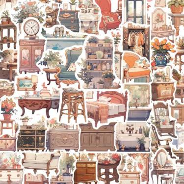 Imagem de Adesivos Chef e Cooking Doodle, 50 unidades, impermeáveis e duráveis -