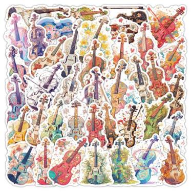 Imagem de Adesivos de guitarra, decalques de vinil coloridos, 50 unidades para a