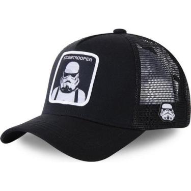 Imagem de Boné de beisebol Stormtroopers Snapback Hat Anime Hip Hop Preto - Yiwe