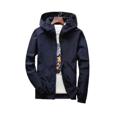 Imagem de Jaqueta Masculina Juvenil Com Capuz E Zíper, Moda Casual Fina De Cor S