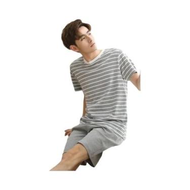 Imagem de Conjunto De Pijamas De Verão Para Meninos Adolescentes Com Camiseta De