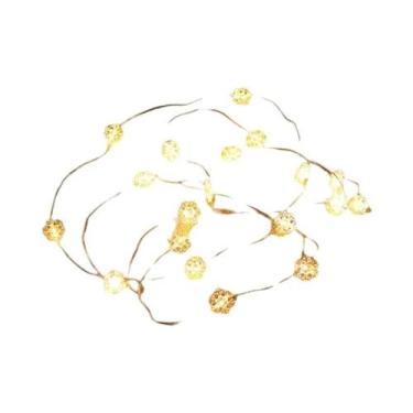 Imagem de Luzes De Fada LED De 2M Com Tema De Papai Noel E Boneco De Neve Para D