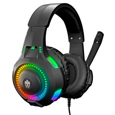 Imagem de Headset Gamer Evolut Rival, LED RGB, Driver 40mm, USB, P3, Preto - EG-307