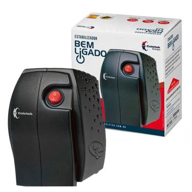 Imagem de Estabilizador Coletek Bem Ligado 300VA Bivolt Manual, 4 Tomadas - ES-300VA-BM
