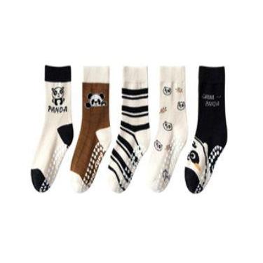 Imagem de 5 Pares de Meias Femininas Infantil Panda Finas Personalizadas De Algo