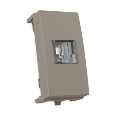 Imagem de Tomada Telefone RJ11 4 Fios cor Argila Sleek MarGirius, Argila