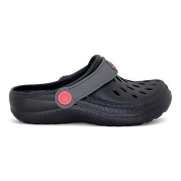 Imagem de Babuche Boaonda Infantil Easy Kids Masculino Conforto EVA, Preto, Verm
