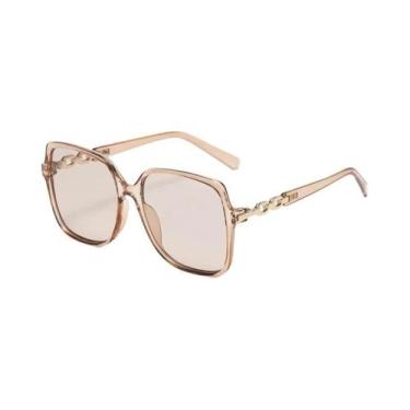 Imagem de Óculos De Sol Femininos Com Gradiente Colorido UV400, Armação Grande Q