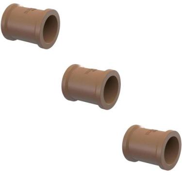 Imagem de Kit 3 Luva Soldavel Tigre 50mm PVC Instalacao Hidraulica