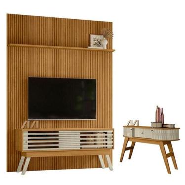 Imagem de Painel Piso Teto New Interlagos Cumaru com Rack Bancada Frizz 1.5 New 